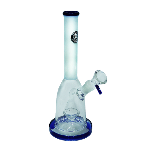 HEAVY DUTY GLASS SINGLE PERCOLATOR BONG 26.5CM 18.8MM GRIND