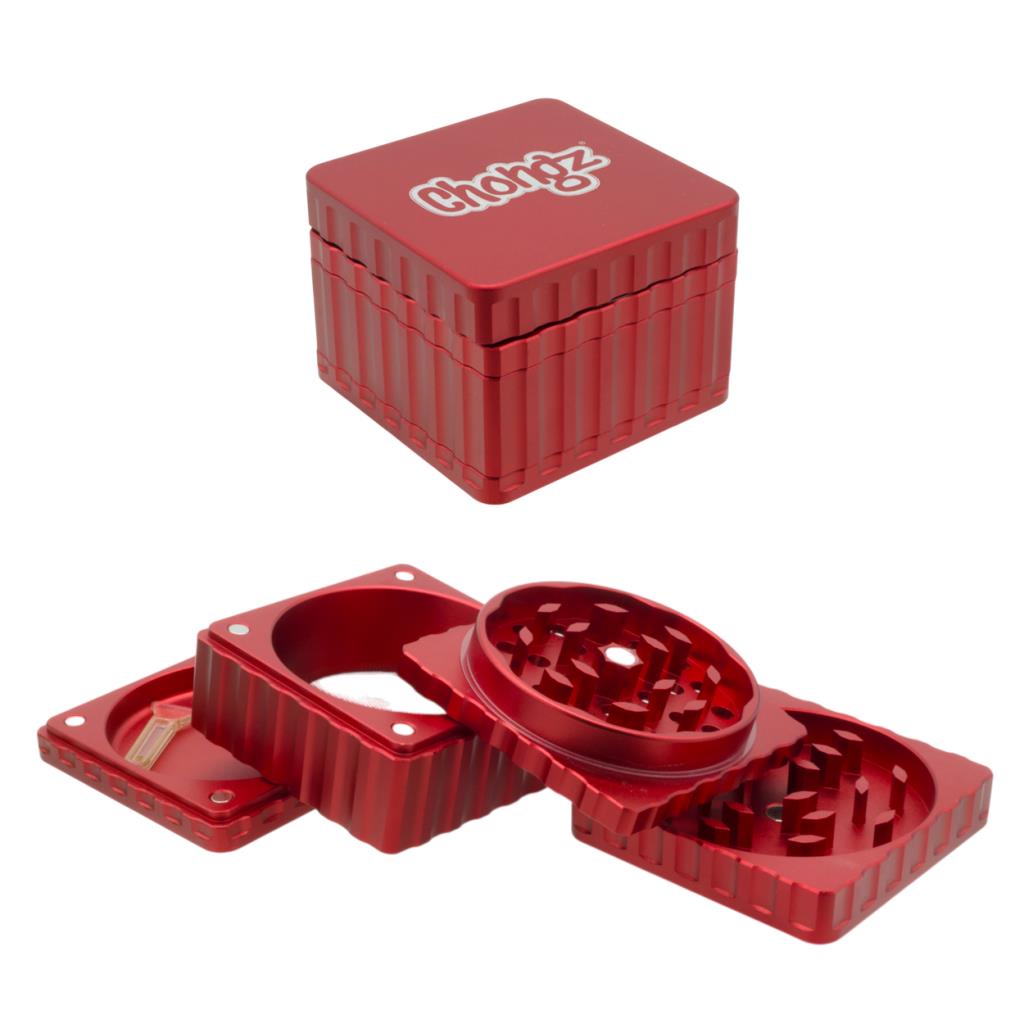 CHONGZ 44MM 4PT "CELEBRITY SQUARES" ALUMINIUM GRINDER
