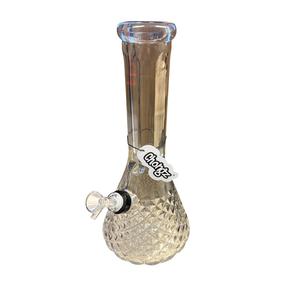 CHONGZ 30CM "LARRY" SMOKED CUT GLASS WATERPIPE - SeedySide