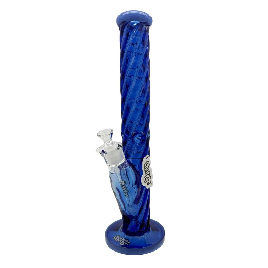 CHONGZ GLASS 40CM "STONE RYLAND" BLUE STRAIGHT WATERPIPE - SeedySide