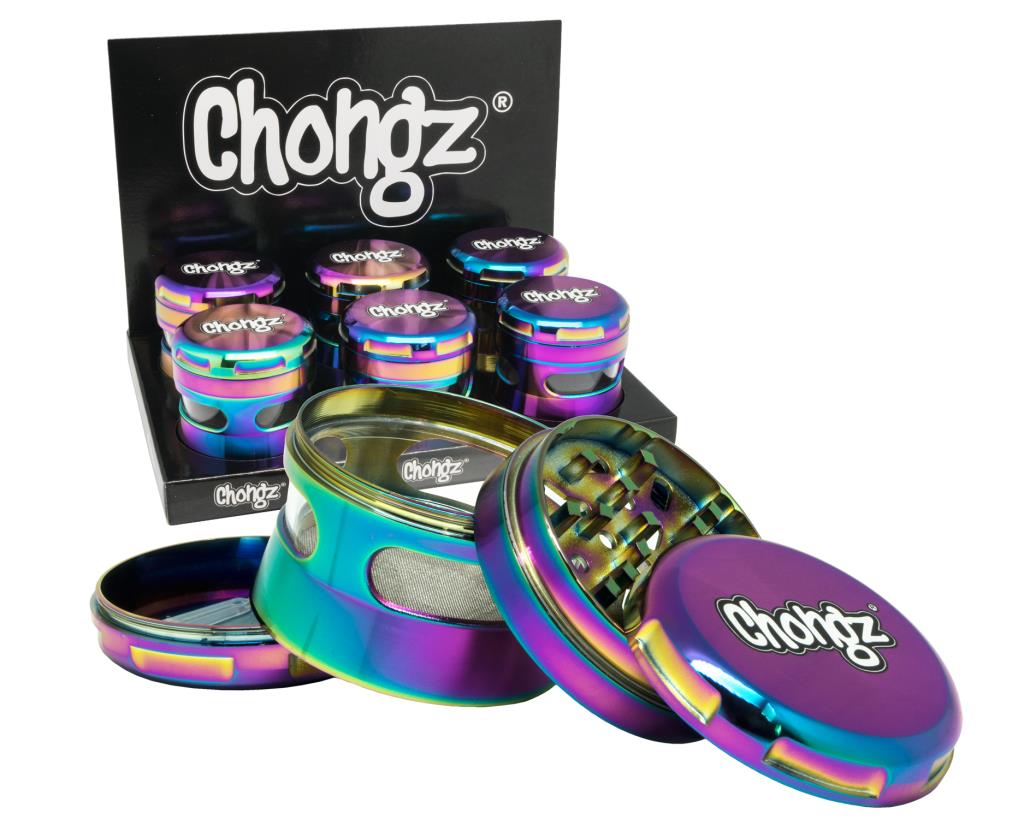 CHONGZ "ZIPPY" 63MM 4PT RAINBOW GRINDER - SeedySide