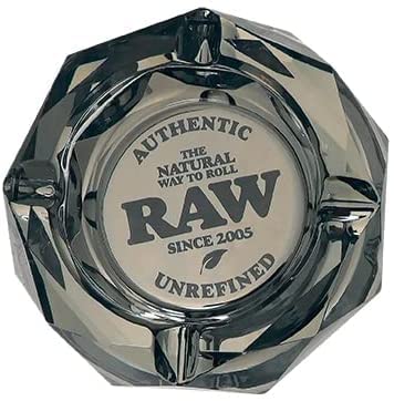 RAW COLOURED GLASS ASHTRAY