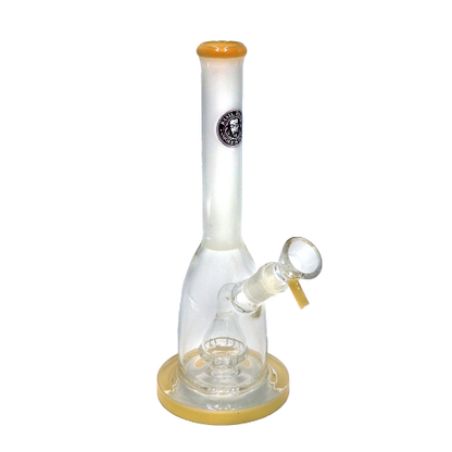 HEAVY DUTY GLASS SINGLE PERCOLATOR BONG 26.5CM 18.8MM GRIND