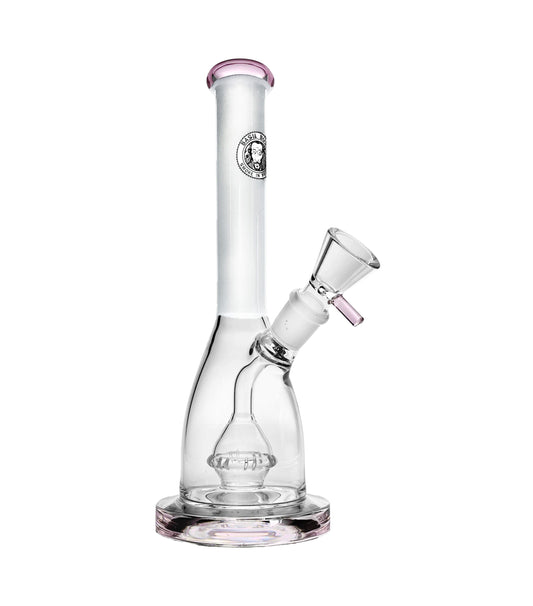 HEAVY DUTY GLASS SINGLE PERCOLATOR BONG 26.5CM 18.8MM GRIND