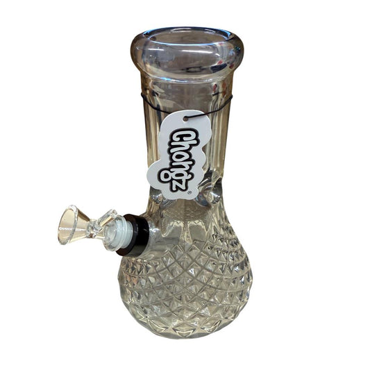 CHONGZ 20CM "MARTY" SMOKED CUT GLASS WATERPIPE