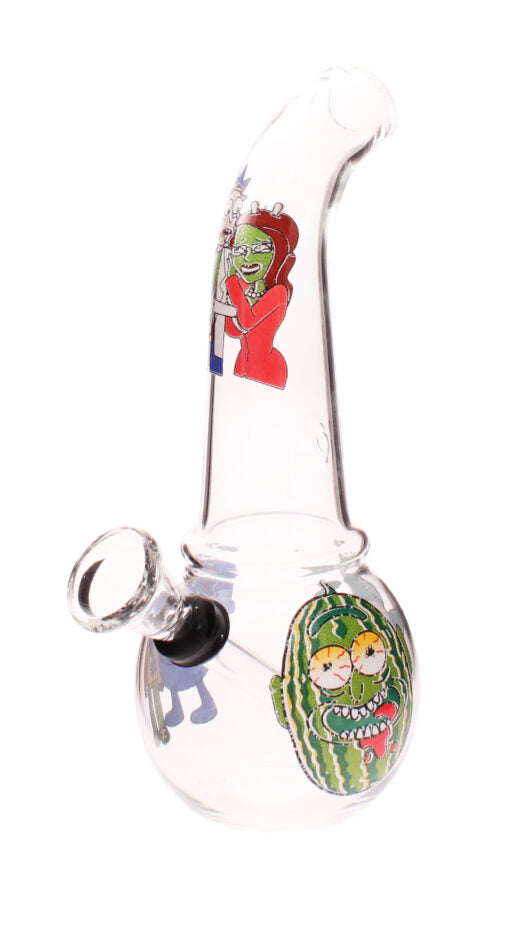 RM GLASS CURVED NECK WATERPIPE 18CM/84G