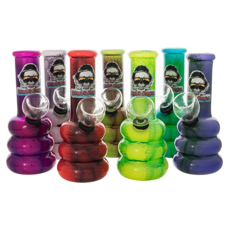 HUNTER S BONGSON "ROSE MADDER" 13CM GLASS BRIGHT