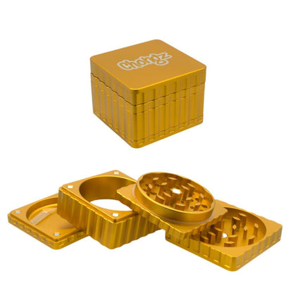 CHONGZ 44MM 4PT "CELEBRITY SQUARES" ALUMINIUM GRINDER - SeedySide