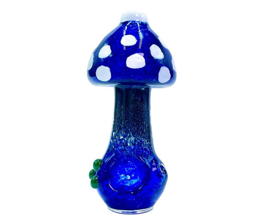 COLOURED GLASS PIPE 3" MUSHROOM DESIGN - SeedySide