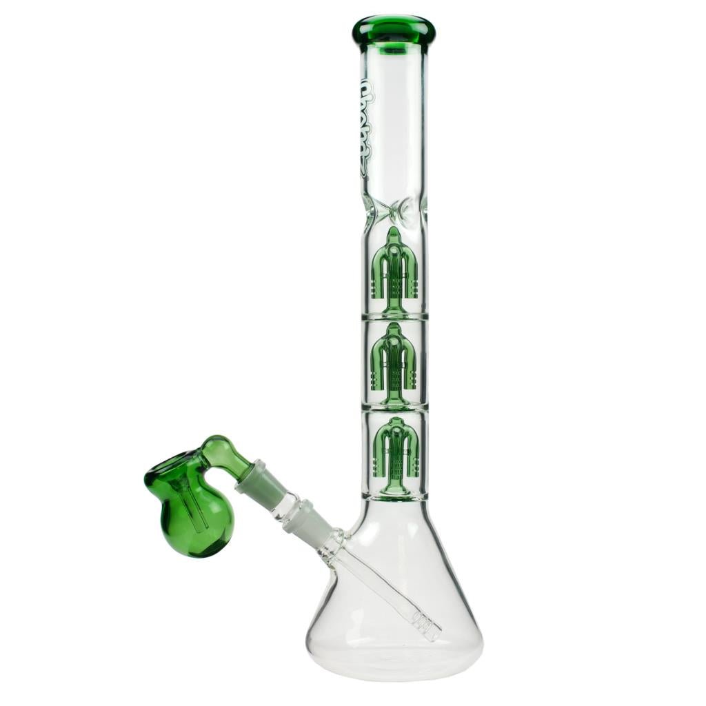 GLASS CHONGZ 37CM "GREEN NASTY" TRIPLE PERC 5MM - SeedySide