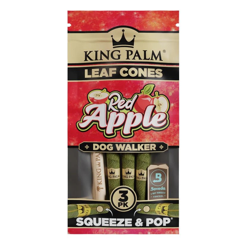 KING PALM 3PC CONES 70MM RED APPLE - SeedySide