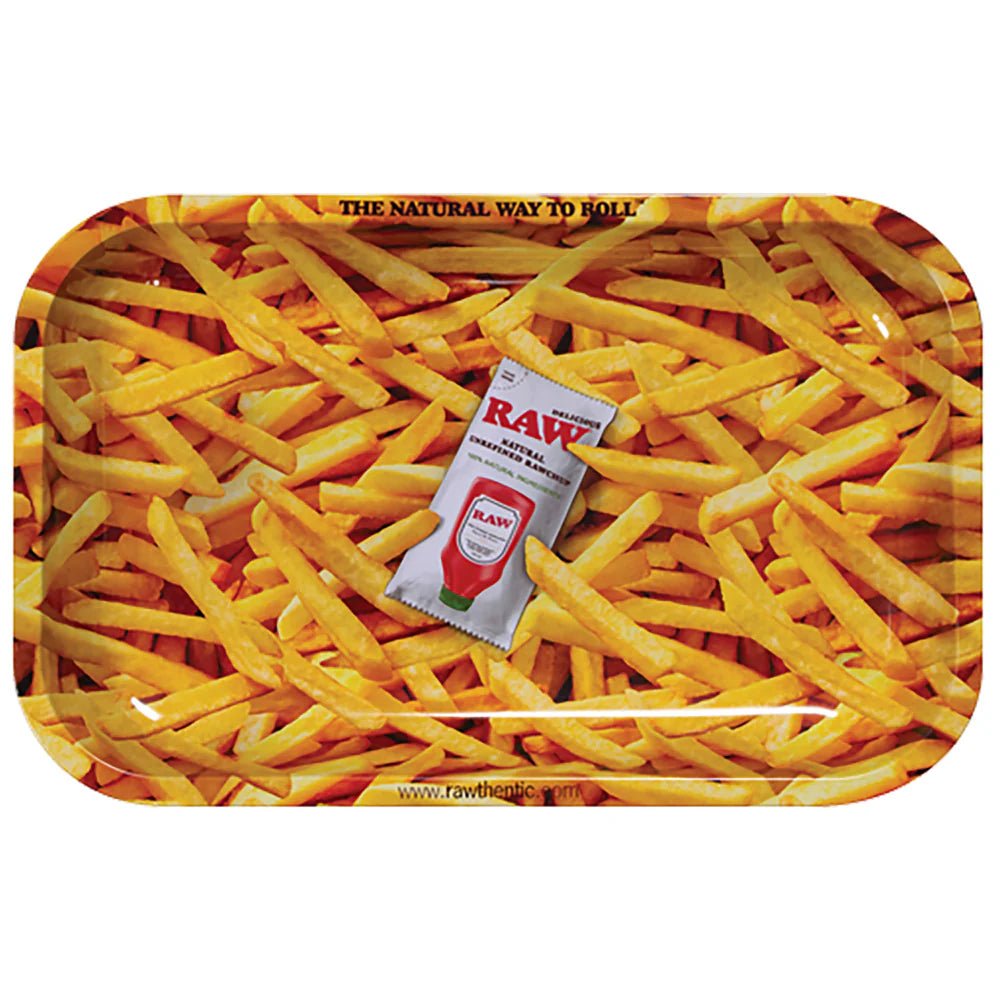 RAW FRENCH FRIES METAL ROLLING TRAY SMALL - SeedySide