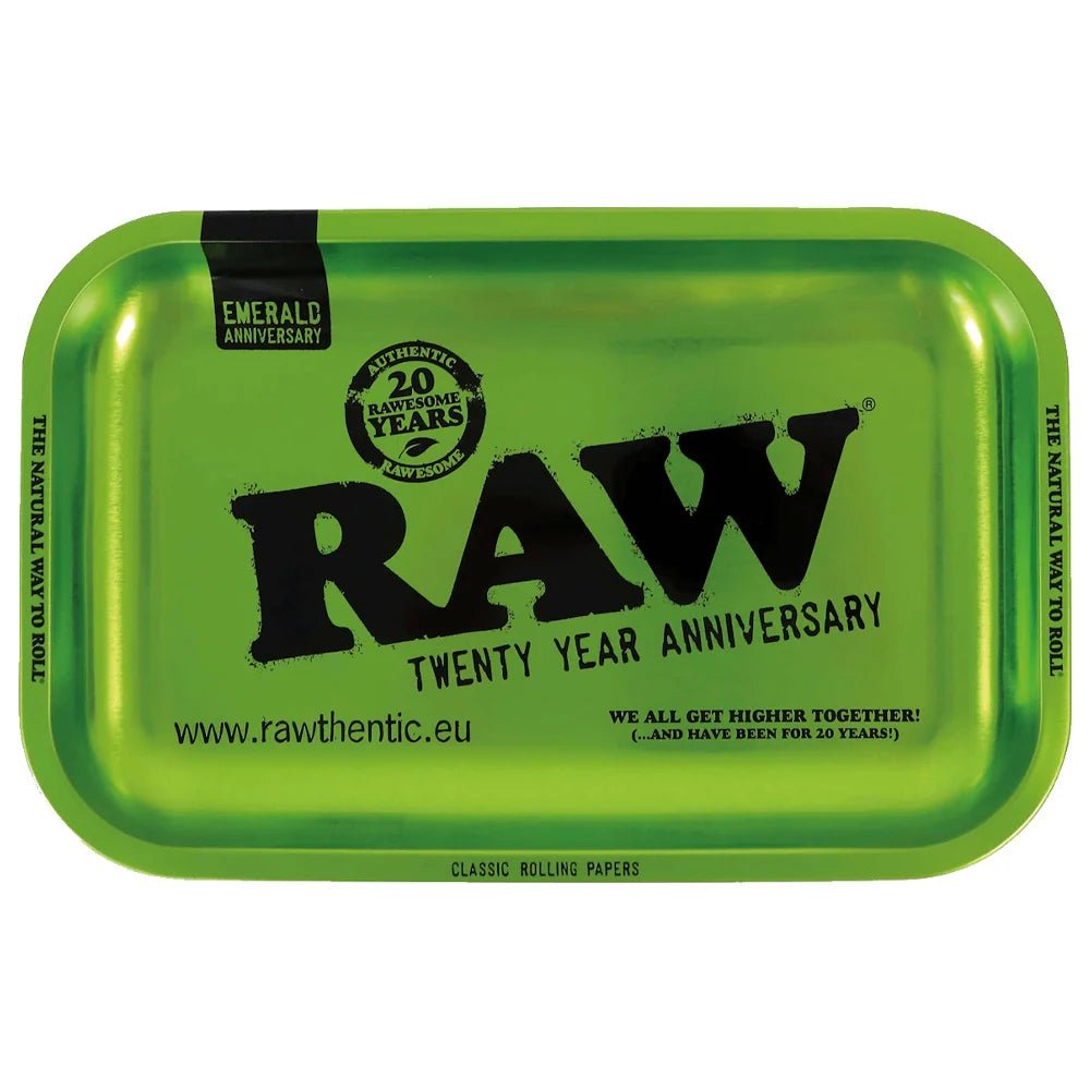 RAW TRAY EMERALD GREEN 20TH ANNIVERSARY ROLLING TRAY - SeedySide